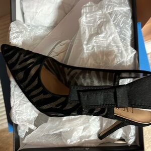 New INC Zebra Mesh Heels Size 6.5